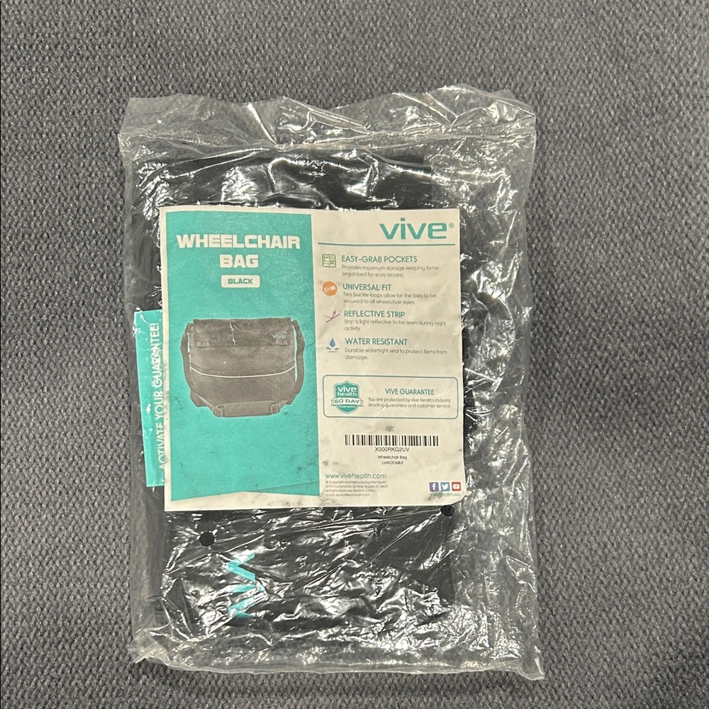 NWT in bag never‎ opened. Vive Black Wheelchair Bag